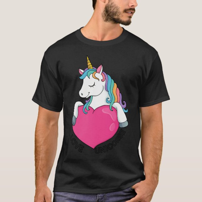 Einhorn Liebe T-Shirt (Vorderseite)