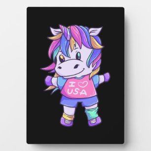 Einhorn Liebe USA Pferd Einhorn Tier Fotoplatte