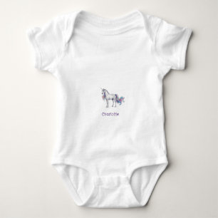Einhorn lila Maron Alles Gute zum Geburtstag Kinde Baby Strampler