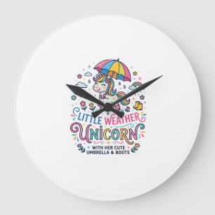 Einhorn Little Weather Einhorn Trend-Shirt Grafik Große Wanduhr