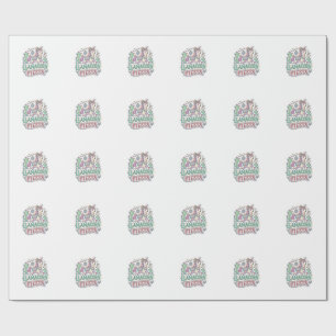 Einhorn Llamacorn Fiesta Premium Vektor POD Kunstw Geschenkpapier
