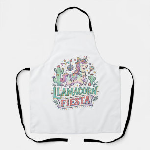 Einhorn Llamacorn Fiesta Premium Vektor POD Kunstw Schürze
