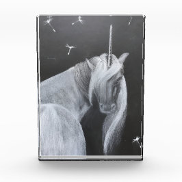 Einhorn & Löwenzahn-Fotoblock Fotoblock