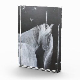 Einhorn & Löwenzahn-Fotoblock Fotoblock