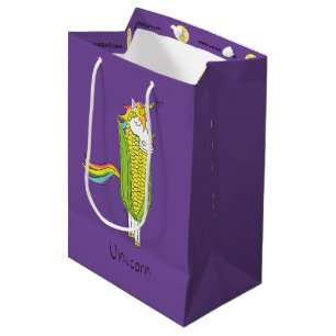 Einhorn Lustiger Mais Geschenktasche Mittlere Geschenktüte