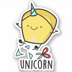Einhorn Lustiger Mais-Wortwitz  Aufkleber