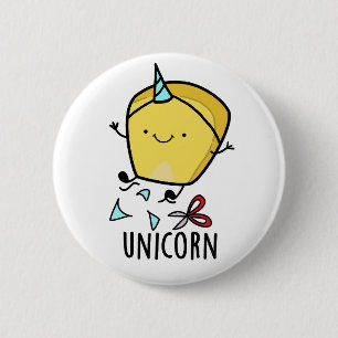 Einhorn Lustiger Mais-Wortwitz  Button