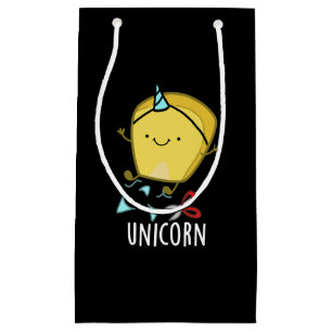 Einhorn Lustiger Mais-Wortwitz Dunkler Hintergrund Kleine Geschenktüte