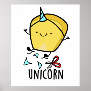 Einhorn Lustiger Mais-Wortwitz  Poster