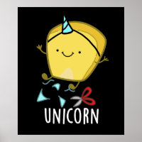 Einhorn-Lustiges-Mais-Wortspiel-Dunkler Hintergrun