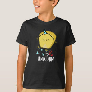 Einhorn-Lustiges-Mais-Wortspiel-Dunkler Hintergrun T-Shirt