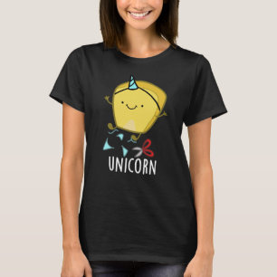Einhorn-Lustiges-Mais-Wortspiel-Dunkler Hintergrun T-Shirt