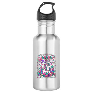 Einhorn Macaron Magie Farbige Marktplatz Kunst Edelstahlflasche