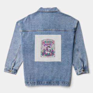 Einhorn Macaron Magie Farbige Marktplatz Kunst Jeansjacke