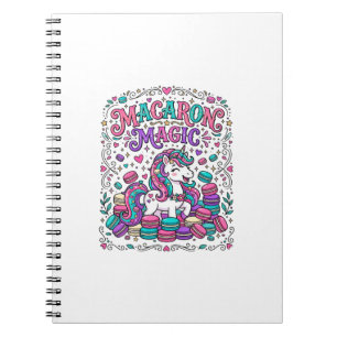 Einhorn Macaron Magie Farbige Marktplatz Kunst Notizblock