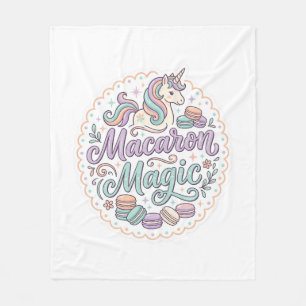 Einhorn Macaron Magie Whimsical T-Shirt Design_1 Fleecedecke