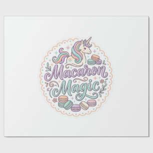 Einhorn Macaron Magie Whimsical T-Shirt Design_1 Geschenkpapier