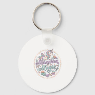 Einhorn Macaron Magie Whimsical T-Shirt Design_1 Schlüsselanhänger