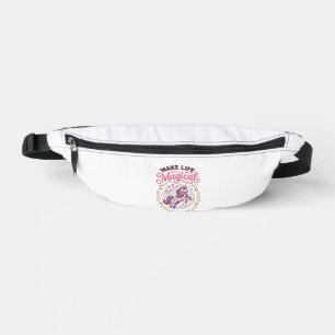 Einhorn macht das Leben magisch POD Fertig Weißer  Bauchtasche