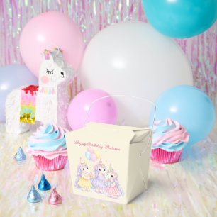 Einhorn-Mädchen-Geburtstag im Pastell-Wasserfarben Geschenkschachtel