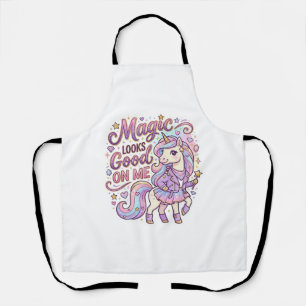 Einhorn-Magie sieht auf mir grafisch gut aus Schürze