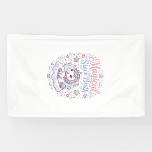 Einhorn Magisch Seit Geburt Druckfertige POD Kunst Banner