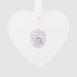 Einhorn Magisch Seit Geburt Druckfertige POD Kunst Ornament