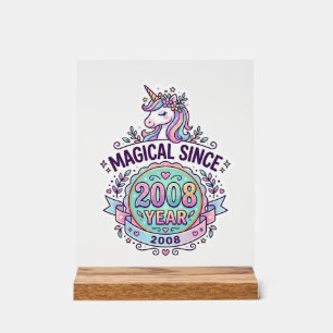 Einhorn Magisch Seit Jahr Grafikdesign Zazzle D Acrylschild