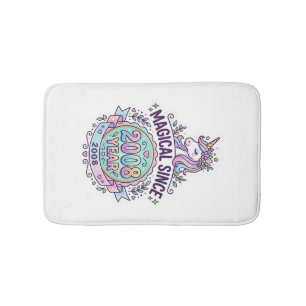 Einhorn Magisch Seit Jahr Grafikdesign Zazzle D Badematte