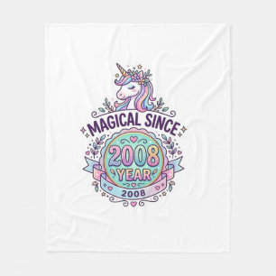 Einhorn Magisch Seit Jahr Grafikdesign Zazzle D Fleecedecke