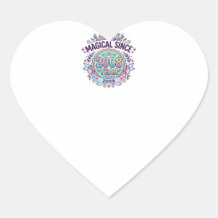 Einhorn Magisch Seit Jahr Grafikdesign Zazzle D Herz-Aufkleber