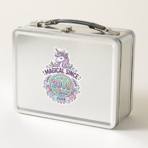 Einhorn Magisch Seit Jahr Grafikdesign Zazzle D Metall Brotdose