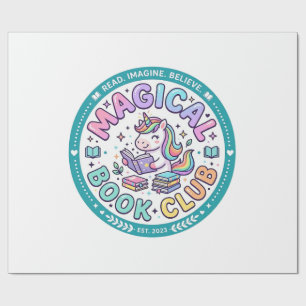 Einhorn Magischer Buchclub Lustiges Shirt Grafik_1 Geschenkpapier