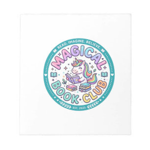 Einhorn Magischer Buchclub Lustiges Shirt Grafik_1 Notizblock