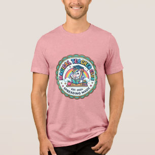 Einhorn Magischer Lehrer Club Lustiges Süßes Gesch Tri-Blend Shirt