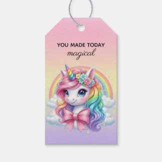 Einhorn Magisches Geburtstags-Geschenk-Tag | Regen Geschenkanhänger