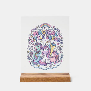 Einhorn Magisches Kleines Team Grafikdesign Produc Acrylschild