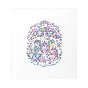 Einhorn Magisches Kleines Team Grafikdesign Produk Notizblock