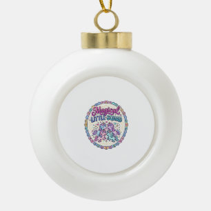 Einhorn Magisches Kleines Team POD Fertige Bekleid Keramik Kugel-Ornament