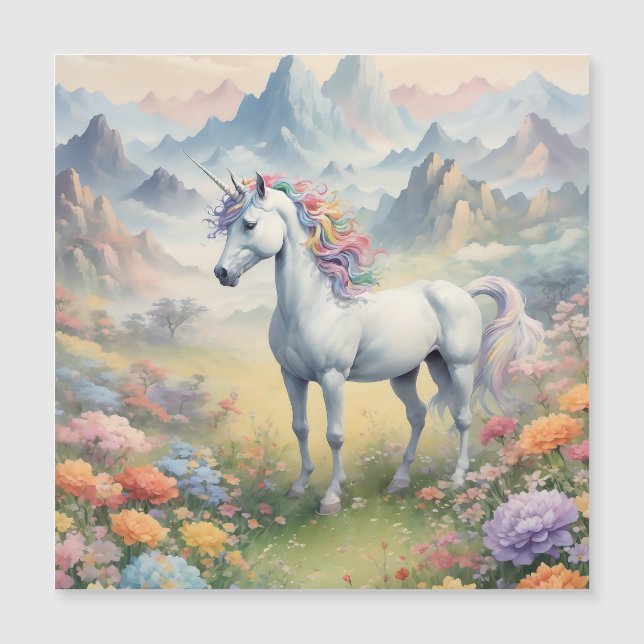 Einhorn-Magnetkarte Magnetkarte (Vorderseite)