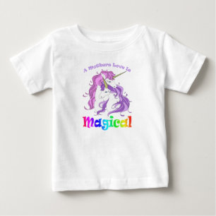 Einhorn Mama Eine Mütter Liebe ist magisch Baby T-shirt