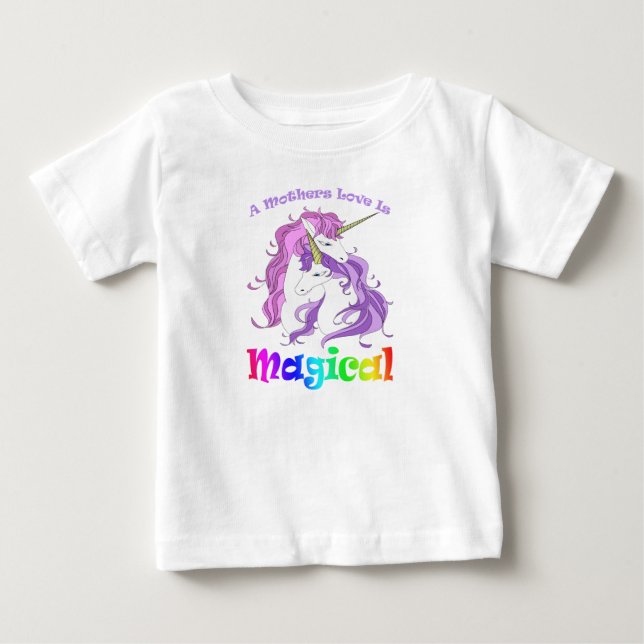 Einhorn Mama Eine Mütter Liebe ist magisch Baby T-shirt (Vorderseite)