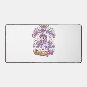 Einhorn Mama Energie Buntes Zazzle Design_1 Schreibtischunterlage