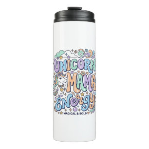Einhorn Mama Energie Kawaii Vektor Design_1 Thermosbecher