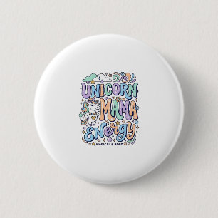 Einhorn Mama Energie Kawaii Vektordesign_1 Button
