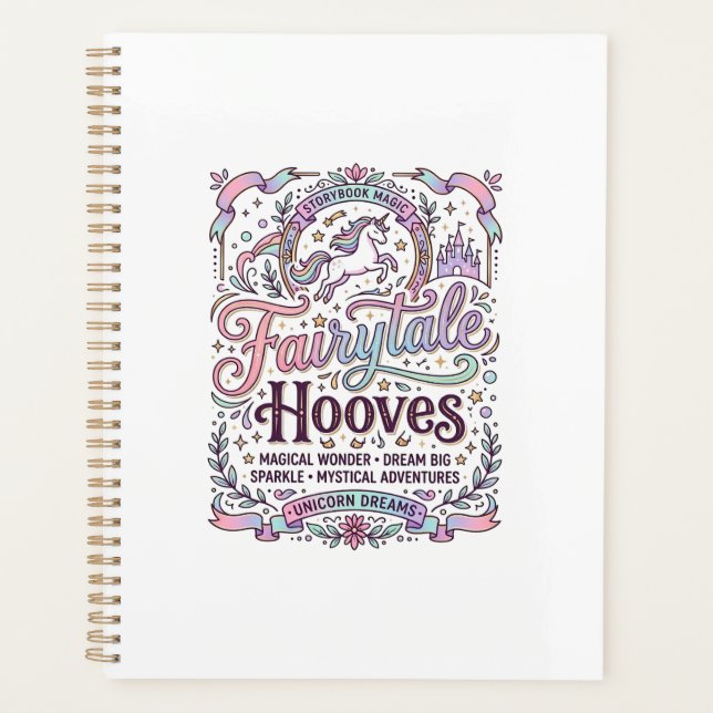 Einhorn Märchen Hufe Original Merch Design_1 Planer (Vorderseite)