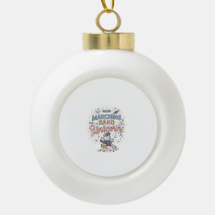 Einhorn-Marschkapelle Einhorn-Druckfertiger Marktp Keramik Kugel-Ornament