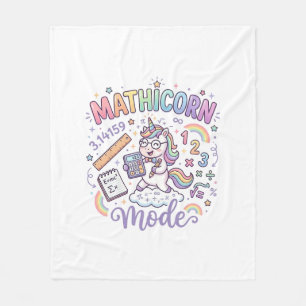Einhorn Mathicorn Mode Liebenswerte Typografie Des Fleecedecke