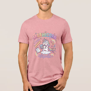 Einhorn Mathicorn Mode Liebenswerte Typografie Des Tri-Blend Shirt