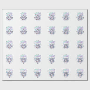 Einhorn-Meditation Einhorn Weißer Hintergrund Vekt Geschenkpapier